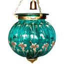 Hand Painted Glass Finish Hanging Lamp