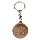 Round Shaped Brass Key Chain