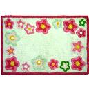 Cotton Bathmat with Floral Designs