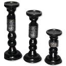 Black Finished Wooden Candle Stand