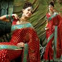 Red Georgette Bridal Saree