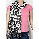 Black/ White Patterned Fashionable Shawl