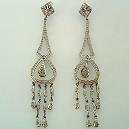 White Gold Diamond Studded Women Earrings