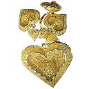 Heart Shaped Designer Gold Pendant Set