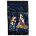 Silk Fabric Radha Krishna Painting