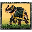 Silk Fabric Elephant Painting