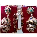 Precious Stone Studded Meenakari Designed Earrings