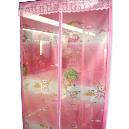 Pink Coloured Door Mosquito Curtains