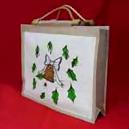 Embroidered Jute Shopping Bag