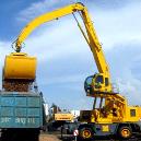 Grabbing Crane With Suspension Bridge