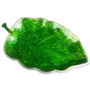 Brass Made Enamelled Leaf Shaped Dish