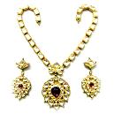 Intricately Designed Gold Pendant Set