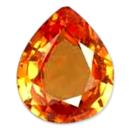 Pear Shaped Orange Sapphire Gemstone