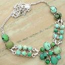 Turquoise Gemstone Studded Silver Necklace