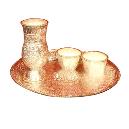 Glossy Finished Silver Thali Set