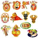 Plastic Coated Religious Sticker