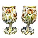 White Marble Wine Glass