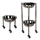 Stainless Steel Double Bowl Stand