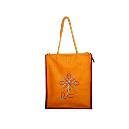 Orange Coloured Jute Shopping Bags