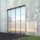 Double Folding Doors Without Bottom Track Rail