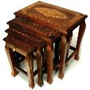 Wood Made Stool Set