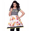 Multicolour Printed Half Sleeve Kurti