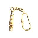 Brass Made Keychain With Whistle