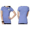 Lavender/ Light Yellow Double Platted Polo T-Shirt