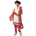 Chanderi Salwaar Kameez With Resham Embroidery