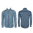 Blue And White Check Shirt