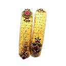 Floral Designed Golden Kada