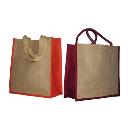 Jute Bag With Coloured Gusset