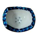 Blue Crystals Studded Curved Bowl