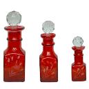 Red Coloured Jar Set