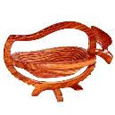 Fine Polished Wooden Fruit Basket