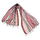 Stripe Designed Scarf With Tassels