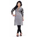 Grey Coloured Full Sleeve Kurti