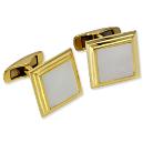 Designer Square Shaped Gold Cufflink For Men