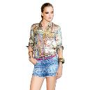 Multicolour Combined Printed Top