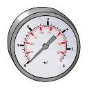 Pressed Steel Made Pressure Gauge