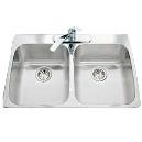 Corrosion Resistant Sink With Two Sections