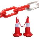 Road Safety Cone And Plastic Chain