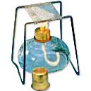 Polyhedral Glass Alcohol Lamp With Burner Stand