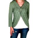 V-necked Green Colored Sweater