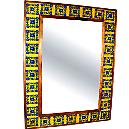 Hand Crafted Mirror With Yellow Base