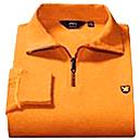 Orange Colored Pullover With Collar