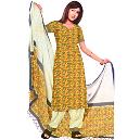 Salwar Suit With Frilled Dupatta