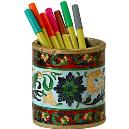 Pen Stand With Multi-color Meenakari Designs And Motifs