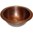 Round Hammered Copper Sink