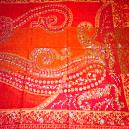 Wedding Embroidered Orange Pashmina Shawls